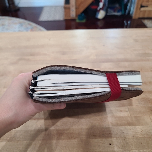 Roterfaden M A5 Travelers Notebook Leather Cover Taschenbegleiter - Picture 6 of 15